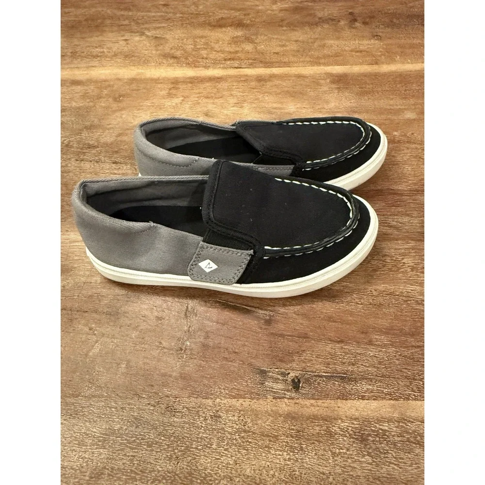 Sperry Kids Unisex‎ Salty Washable Moccasin Black/Charcoal Size 11 Little Kids